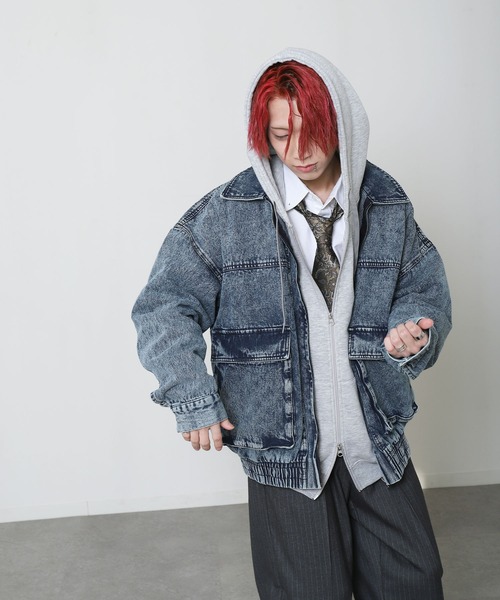 ZIP FIVE】デニム ケミカル カバーオール / デニムジャケット（デニム