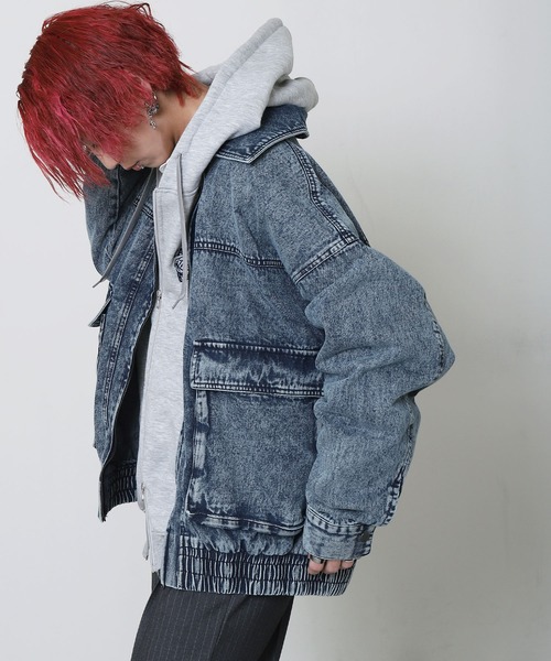 ZIP FIVE(ジップファイブ)の「【ZIP FIVE】デニム ケミカル カバーオール / デニムジャケット(デニムジャケット・メンズ・ブラック/インディゴブルー・LARGE/MEDIUM)」の19枚目の写真