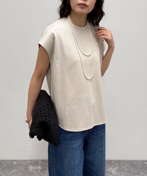 fredy emue(フレディエミュ)の「ポンチフレンチプルオーバー(Tシャツ/カットソー・レディース・オフホワイト/カーキ/ブラック/ベージュ・38)」の20枚目の写真