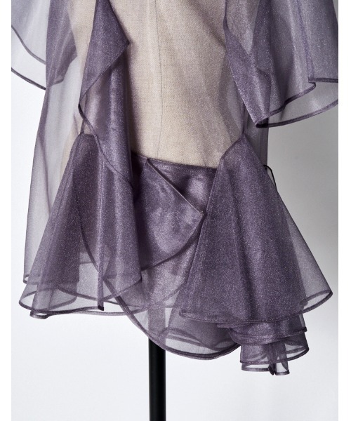 RUMCHE(ラムシェ)の「Moon Ruffle Sheer Tops / ムーンラッフルシアートップス(シャツ/ブラウス・レディース・ベージュ/ブラック/グレー・FREE)」の18枚目の写真