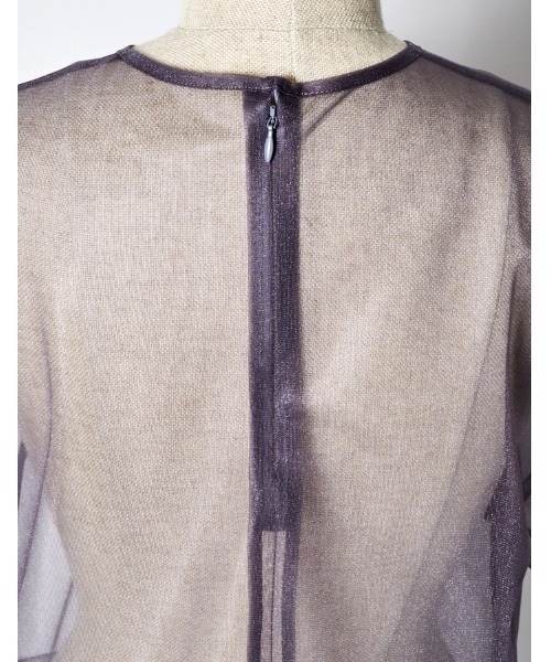 RUMCHE(ラムシェ)の「Moon Ruffle Sheer Tops / ムーンラッフルシアートップス(シャツ/ブラウス・レディース・ベージュ/ブラック/グレー・FREE)」の19枚目の写真