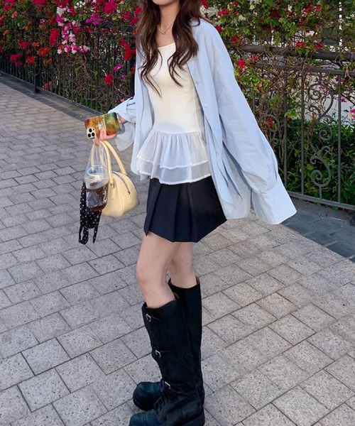 HALEY PESCA(ヘーリーペスカ)の「HALEY PESCA/レイヤードフリルキャミソール(キャミソール・レディース・ホワイト・LARGE/MEDIUM/SMALL)」の8枚目の写真