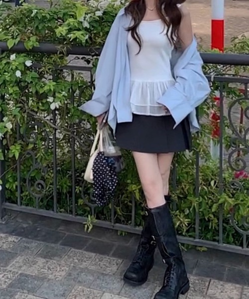 HALEY PESCA(ヘーリーペスカ)の「HALEY PESCA/レイヤードフリルキャミソール(キャミソール・レディース・ホワイト・LARGE/MEDIUM/SMALL)」の10枚目の写真