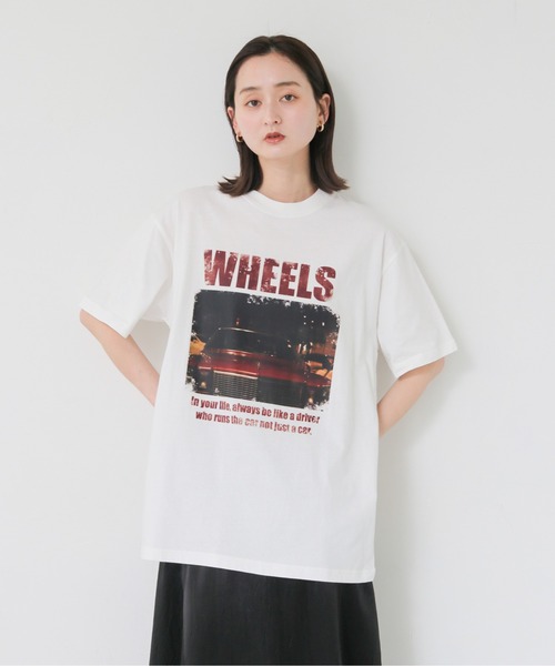 UNIT CHEST（ユニットチェスト）の「【UNIT CHEST】unique unisex T-shirt　VTFAコラボT ”Driver of life” by RIRIKA TOGUCHI（Tシャツ/カットソー・レディース・ホワイト/ブラック・L/M/S）」の6枚目の写真
