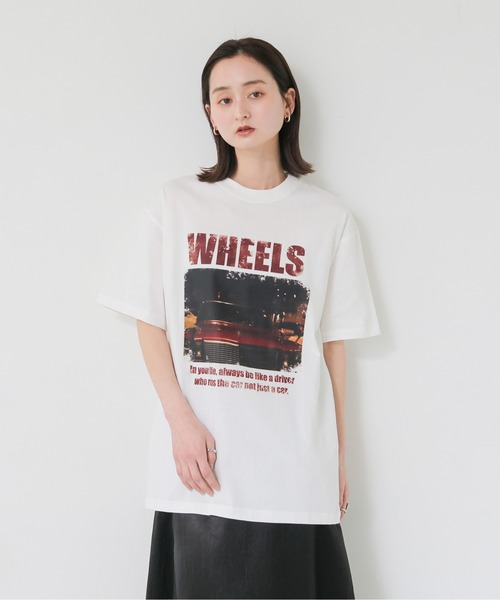 UNIT CHEST（ユニットチェスト）の「【UNIT CHEST】unique unisex T-shirt　VTFAコラボT ”Driver of life” by RIRIKA TOGUCHI（Tシャツ/カットソー・レディース・ホワイト/ブラック・L/M/S）」の7枚目の写真