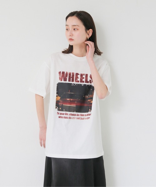 UNIT CHEST（ユニットチェスト）の「【UNIT CHEST】unique unisex T-shirt　VTFAコラボT ”Driver of life” by RIRIKA TOGUCHI（Tシャツ/カットソー・レディース・ホワイト/ブラック・L/M/S）」の8枚目の写真