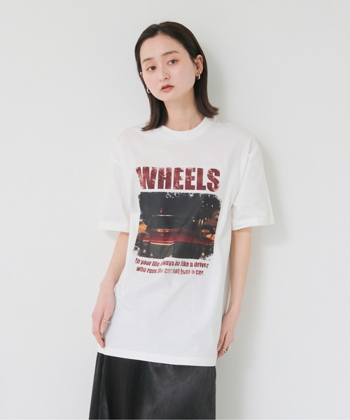 UNIT CHEST（ユニットチェスト）の「【UNIT CHEST】unique unisex T-shirt　VTFAコラボT ”Driver of life” by RIRIKA TOGUCHI（Tシャツ/カットソー・レディース・ホワイト/ブラック・L/M/S）」の9枚目の写真