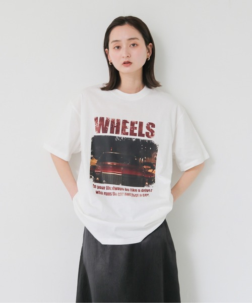 UNIT CHEST（ユニットチェスト）の「【UNIT CHEST】unique unisex T-shirt　VTFAコラボT ”Driver of life” by RIRIKA TOGUCHI（Tシャツ/カットソー・レディース・ホワイト/ブラック・L/M/S）」の10枚目の写真
