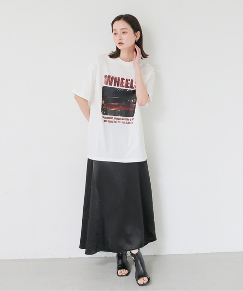 UNIT CHEST（ユニットチェスト）の「【UNIT CHEST】unique unisex T-shirt　VTFAコラボT ”Driver of life” by RIRIKA TOGUCHI（Tシャツ/カットソー・レディース・ホワイト/ブラック・L/M/S）」の13枚目の写真
