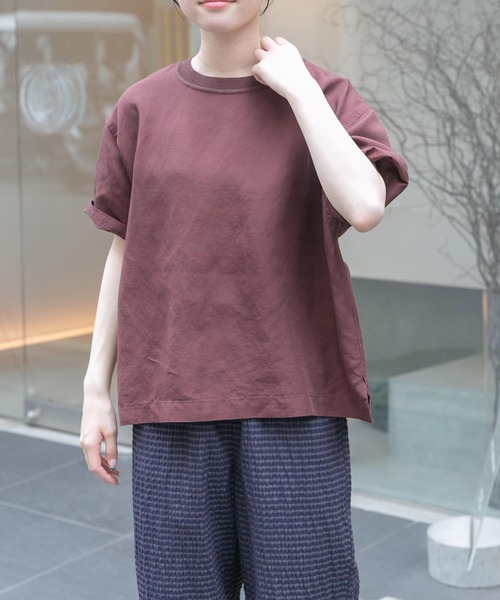 FORK&SPOON（フォークアンドスプーン）の「FORK&SPOON　プルオーバーブラウス（Tシャツ/カットソー・レディース・ミント/オレンジ系その他/チャコールグレー/オフホワイト/ブラウン・1）」の6枚目の写真