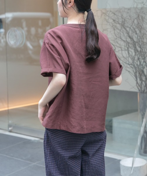 FORK&SPOON（フォークアンドスプーン）の「FORK&SPOON　プルオーバーブラウス（Tシャツ/カットソー・レディース・ミント/オレンジ系その他/チャコールグレー/オフホワイト/ブラウン・1）」の8枚目の写真