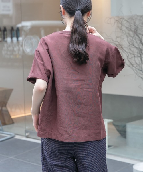 FORK&SPOON（フォークアンドスプーン）の「FORK&SPOON　プルオーバーブラウス（Tシャツ/カットソー・レディース・ミント/オレンジ系その他/チャコールグレー/オフホワイト/ブラウン・1）」の9枚目の写真