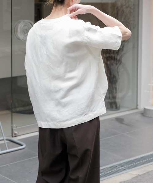 FORK&SPOON（フォークアンドスプーン）の「FORK&SPOON　プルオーバーブラウス（Tシャツ/カットソー・レディース・ミント/オレンジ系その他/チャコールグレー/オフホワイト/ブラウン・1）」の13枚目の写真