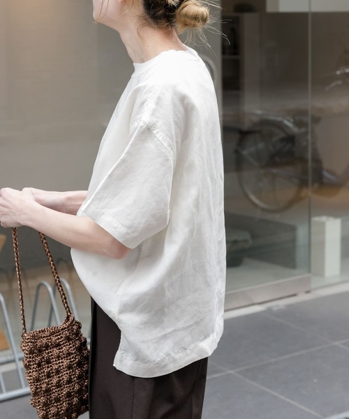 FORK&SPOON（フォークアンドスプーン）の「FORK&SPOON　プルオーバーブラウス（Tシャツ/カットソー・レディース・ミント/オレンジ系その他/チャコールグレー/オフホワイト/ブラウン・1）」の14枚目の写真