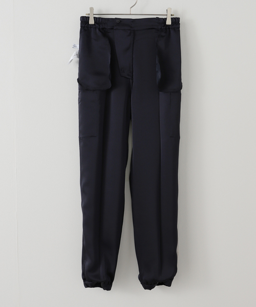 La TOTALITE（ラトータリテ）の「【洗える】サテンワークパンツ（スラックス・レディース・ホワイト/ネイビー/ピンク・36/38）」の18枚目の写真