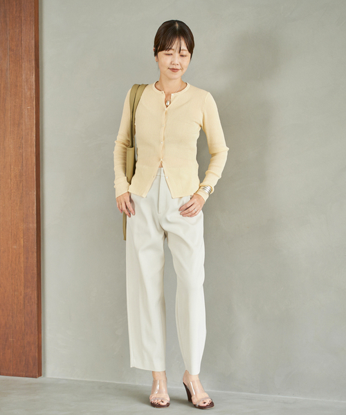 新品　Plage プラージュ whisper rib sheer カーディガン whisper rib sheer カーディガン（カーディガン）｜Plage