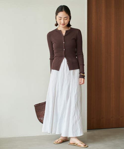 新品　Plage プラージュ whisper rib sheer カーディガン plage カーディガン whisper rib sheer レディース : ZOZOTOWN
