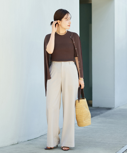 Plage（プラージュ）SHEER RIB CROPPED カーディガン plage（プラージュ）の「SHEER RIB CROPPED カーディガン