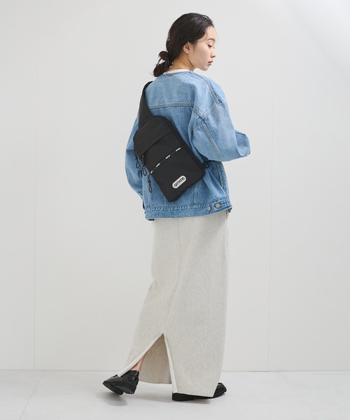 OUTDOOR PRODUCTS（アウトドアプロダクツ）の「【OUTDOOR PRODUCTS meet j.n.r.d】別注/フラットボディバッグ（ボディバッグ/ウエストポーチ・メンズ・ブラック/パープル/チャコールグレー・FREE）」の5枚目の写真