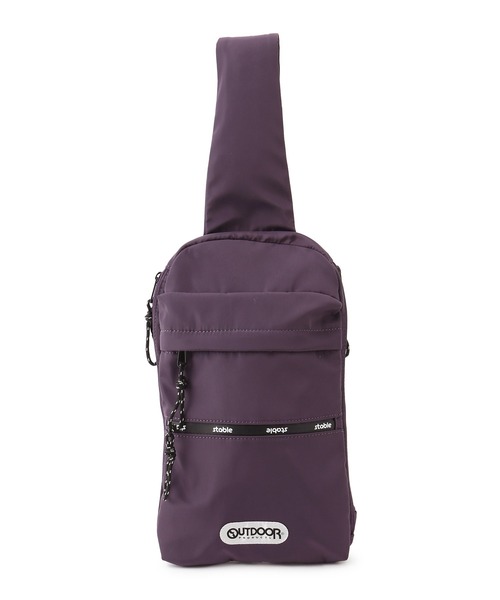 OUTDOOR PRODUCTS（アウトドアプロダクツ）の「【OUTDOOR PRODUCTS meet j.n.r.d】別注/フラットボディバッグ（ボディバッグ/ウエストポーチ・メンズ・ブラック/パープル/チャコールグレー・FREE）」の6枚目の写真