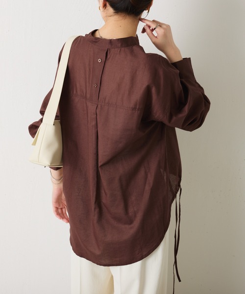 セール】裾ドロストラミーシャツ/WEB限定カラー展開（シャツ