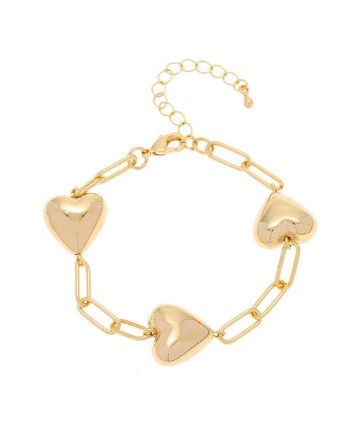 EVRIS（エヴリス）の「HEART MOTIFブレスレッド（ブレスレット・レディース・ゴールド/シルバー・FREE）」の2枚目の写真