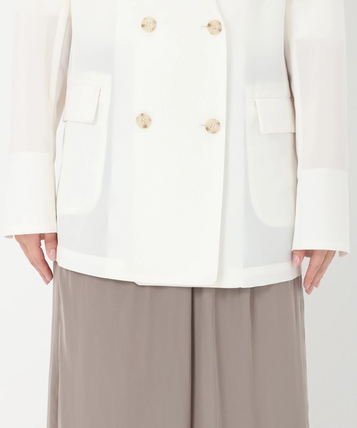 リネンライクダブルジャケット