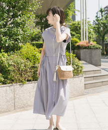 ITEMS URBANRESEARCH | ウエストギャザーストライプワンピース(ワンピース)