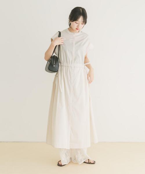 セール】ウエストギャザーストライプワンピース（ワンピース）｜ITEMS