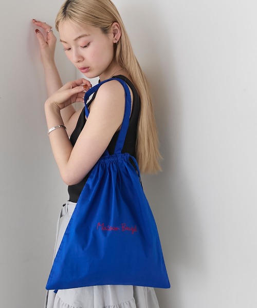 MAISON BENGAL（マイソンベンガル）の「【forksy.】【Maison Bengal】メゾンベンガル ロゴ刺繍 巾着 トートバッグ（トートバッグ・レディース・ブルー/ブラック/ホワイト/レッド/ピンク・FREE）」の3枚目の写真