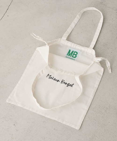 MAISON BENGAL（マイソンベンガル）の「【forksy.】【Maison Bengal】メゾンベンガル ロゴ刺繍 巾着 トートバッグ（トートバッグ・レディース・ブルー/ブラック/ホワイト/レッド/ピンク・FREE）」の6枚目の写真