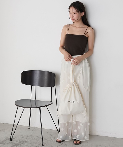 MAISON BENGAL（マイソンベンガル）の「【forksy.】【Maison Bengal】メゾンベンガル ロゴ刺繍 巾着 トートバッグ（トートバッグ・レディース・ブルー/ブラック/ホワイト/レッド/ピンク・FREE）」の12枚目の写真