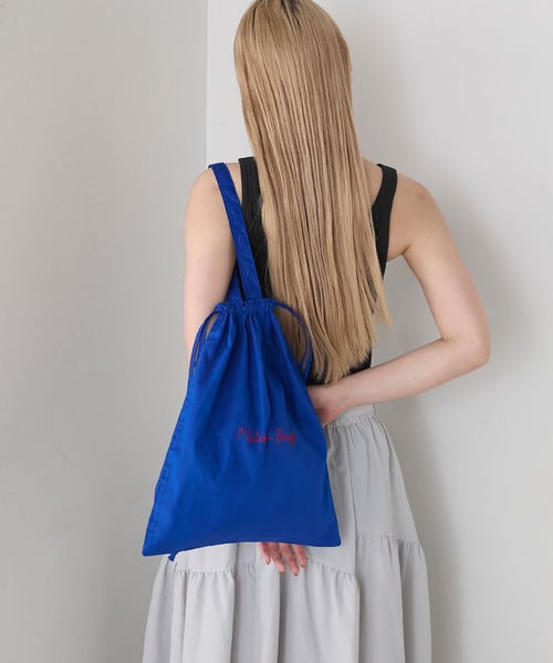 MAISON BENGAL（マイソンベンガル）の「【forksy.】【Maison Bengal】メゾンベンガル ロゴ刺繍 巾着 トートバッグ（トートバッグ・レディース・ブルー/ブラック/ホワイト/レッド/ピンク・FREE）」の20枚目の写真