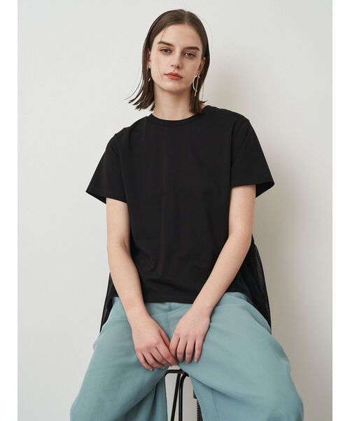 ELENDEEK（エレンディーク）の「バックプリーツチュールカットソー（Tシャツ/カットソー・レディース・ネイビー/ブラック/オフホワイト・FREE）」の18枚目の写真