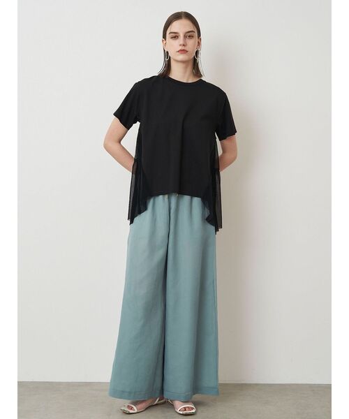 ELENDEEK（エレンディーク）の「バックプリーツチュールカットソー（Tシャツ/カットソー・レディース・ネイビー/ブラック/オフホワイト・FREE）」の22枚目の写真