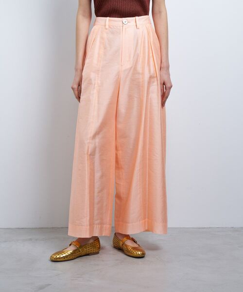 LANVIN en Bleu(ランバンオンブルー)の「シャンタンタフタワイドパンツ(その他パンツ・レディース・ブラック/ピンク・38/36)」の1枚目の写真