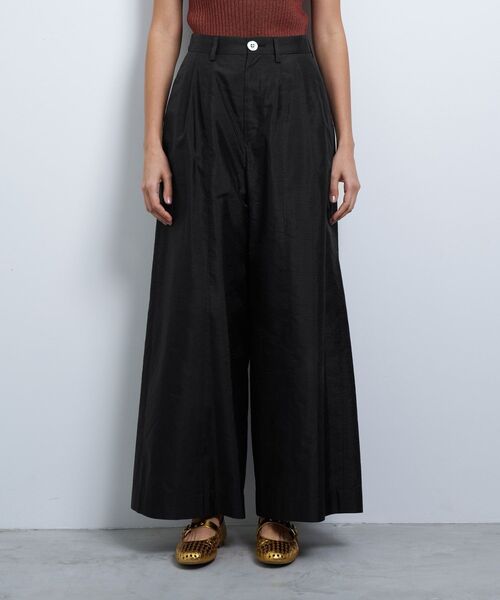 LANVIN en Bleu(ランバンオンブルー)の「シャンタンタフタワイドパンツ(その他パンツ・レディース・ブラック/ピンク・38/36)」の6枚目の写真