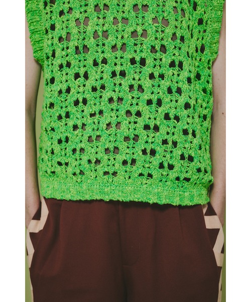 Mesh knit vest メッシュニットベスト（ニット/セーター