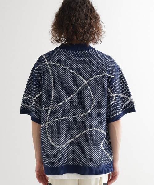 tk.TAKEO KIKUCHI（ティーケータケオキクチ）の「ラインアートニットポロ（ニット/セーター・メンズ・ネイビー/ホワイト/ブラック・01/02/03）」の19枚目の写真