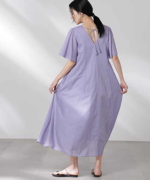 NANO universe(ナノユニバース)の「made in india コットンフレアワンピース(ワンピース・レディース・ネイビー/ライトパープル/グレー系その他4・S/M)」の13枚目の写真
