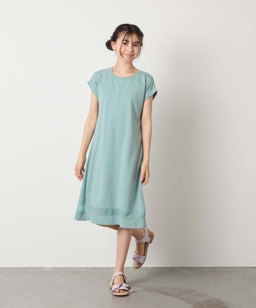 a.v.v（アーヴェヴェ）の「【毛玉になりにくい】[140-150]シアー切り替えワンピース（ワンピース・キッズ・ライトブルー/ブラック/ライラック/ミント/ブルー・140/150）」の15枚目の写真