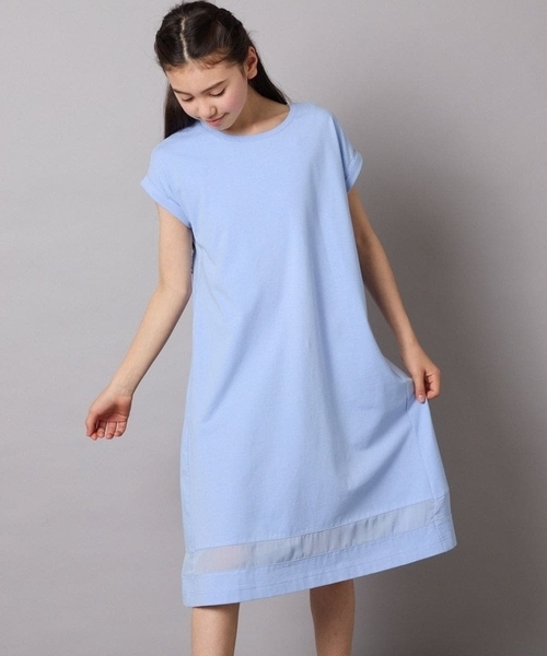 a.v.v（アーヴェヴェ）の「【毛玉になりにくい】[140-150]シアー切り替えワンピース（ワンピース・キッズ・ライトブルー/ブラック/ライラック/ミント/ブルー・140/150）」の17枚目の写真