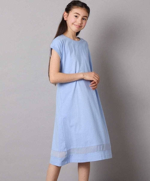 a.v.v（アーヴェヴェ）の「【毛玉になりにくい】[140-150]シアー切り替えワンピース（ワンピース・キッズ・ライトブルー/ブラック/ライラック/ミント/ブルー・140/150）」の18枚目の写真