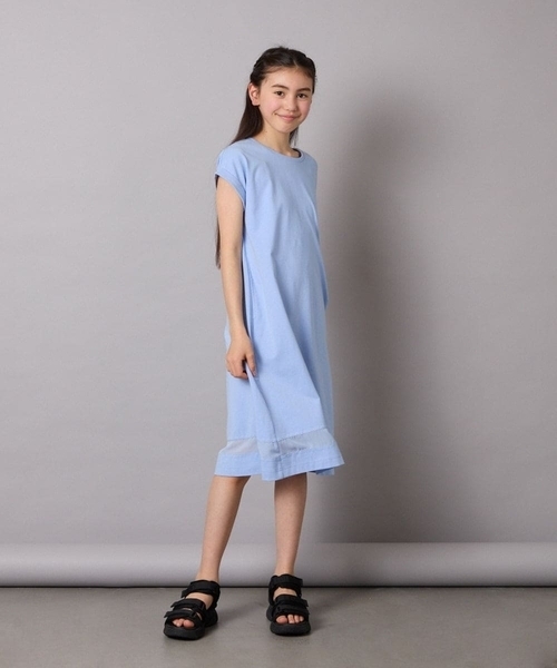 a.v.v（アーヴェヴェ）の「【毛玉になりにくい】[140-150]シアー切り替えワンピース（ワンピース・キッズ・ライトブルー/ブラック/ライラック/ミント/ブルー・140/150）」の19枚目の写真