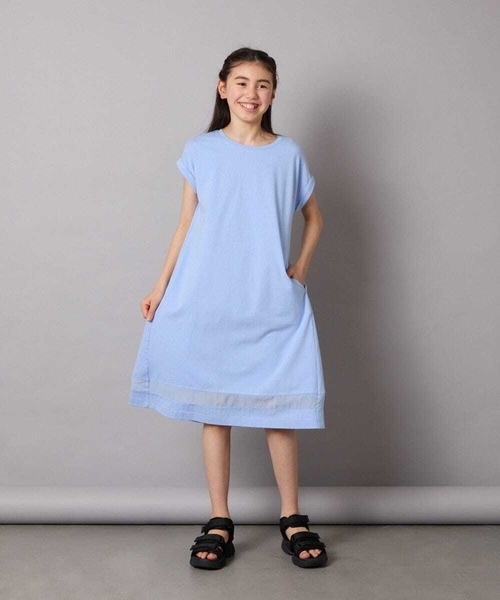 a.v.v（アーヴェヴェ）の「【毛玉になりにくい】[140-150]シアー切り替えワンピース（ワンピース・キッズ・ライトブルー/ブラック/ライラック/ミント/ブルー・140/150）」の21枚目の写真