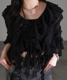 apres jour mignon（アプレジュールミニョン）の「カスケードフリルブラウス【ZOZOTOWN限定アイテム】（その他トップス）」