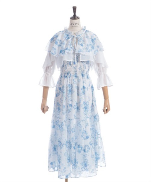 axes femme アクシーズファム ブラウス ワンピース セール】ケープデザインワンピース（チュニック）｜axes femme