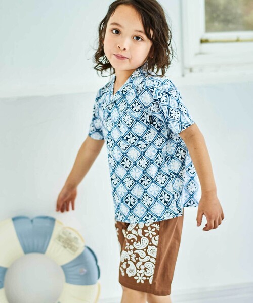 BeBe（ベベ）の「ペーズリープリントストレッチオックスハーフパンツ(90~150cm)（その他パンツ・キッズ・ブラウン・140cm/130cm/120cm/150cm）」の3枚目の写真