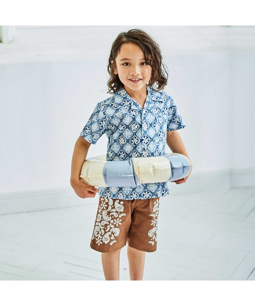 BeBe（ベベ）の「ペーズリープリントストレッチオックスハーフパンツ(90~150cm)（その他パンツ・キッズ・ブラウン・140cm/130cm/120cm/150cm）」の14枚目の写真