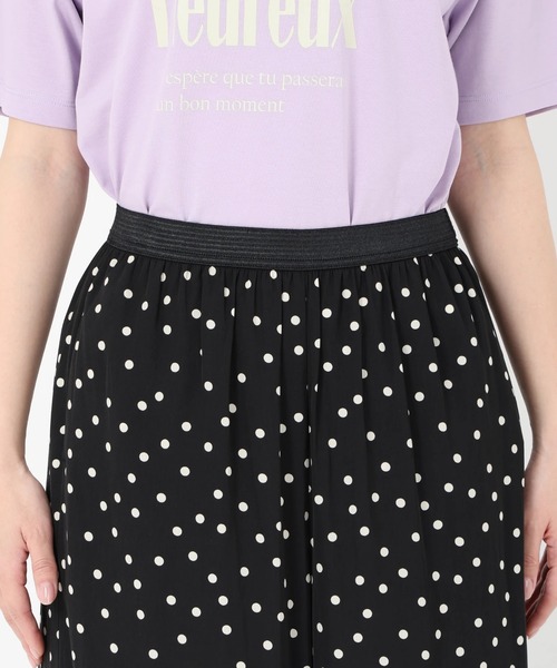 STRAWBERRY-FIELDS（ストロベリーフィールズ）の「パウダーサテンイージーパンツ（その他パンツ・レディース・ブラック/モカ/ドット・2）」の7枚目の写真